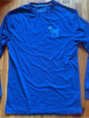 Adult Long-Sleeve GOAT Graphic Tee - Blue